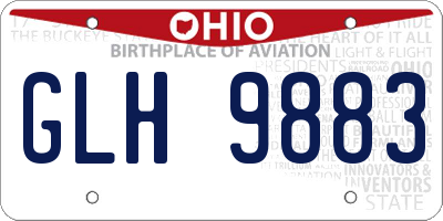 OH license plate GLH9883