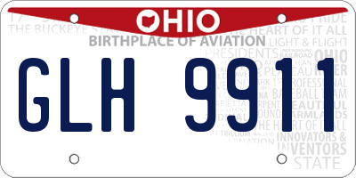 OH license plate GLH9911