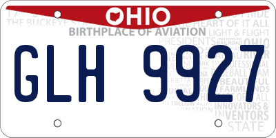 OH license plate GLH9927