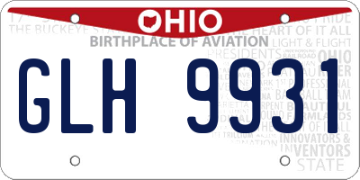 OH license plate GLH9931