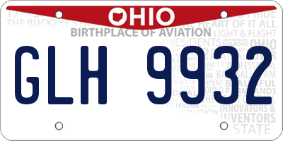 OH license plate GLH9932