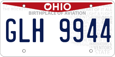 OH license plate GLH9944
