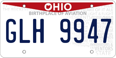 OH license plate GLH9947