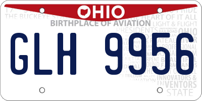 OH license plate GLH9956