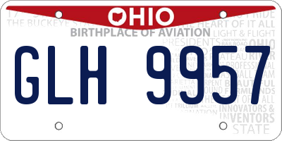 OH license plate GLH9957
