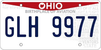 OH license plate GLH9977
