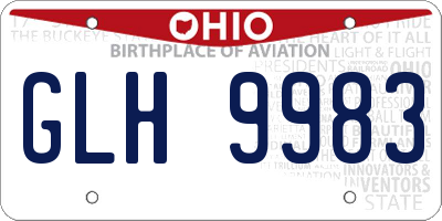 OH license plate GLH9983