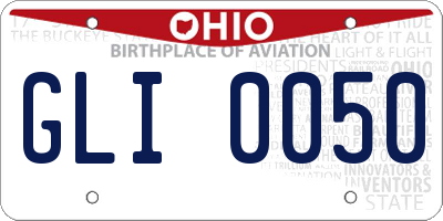 OH license plate GLI0050