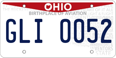 OH license plate GLI0052