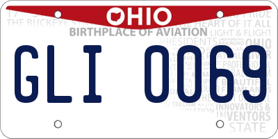 OH license plate GLI0069