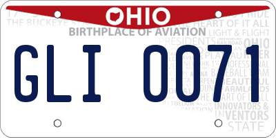 OH license plate GLI0071