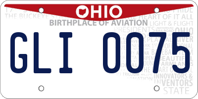 OH license plate GLI0075