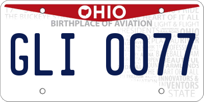 OH license plate GLI0077
