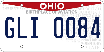 OH license plate GLI0084