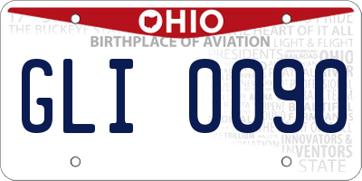 OH license plate GLI0090