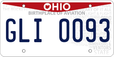 OH license plate GLI0093