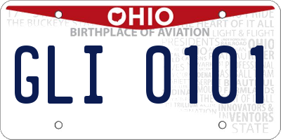 OH license plate GLI0101
