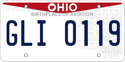 OH license plate GLI0119