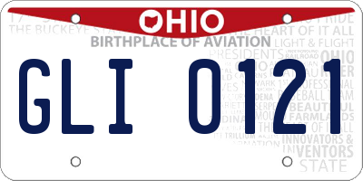 OH license plate GLI0121