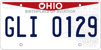 OH license plate GLI0129