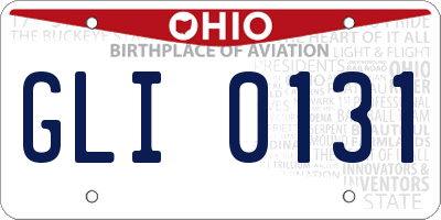 OH license plate GLI0131