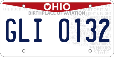 OH license plate GLI0132