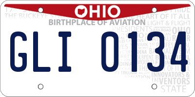 OH license plate GLI0134
