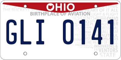 OH license plate GLI0141