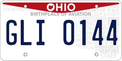 OH license plate GLI0144