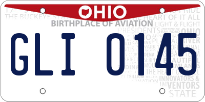 OH license plate GLI0145
