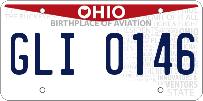 OH license plate GLI0146