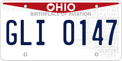 OH license plate GLI0147