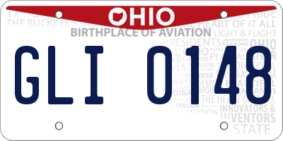 OH license plate GLI0148