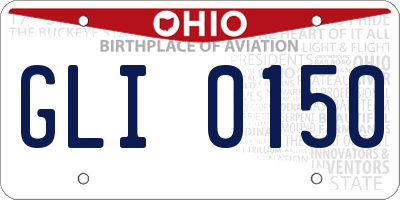 OH license plate GLI0150