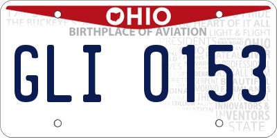 OH license plate GLI0153