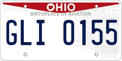 OH license plate GLI0155