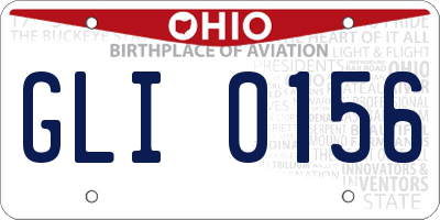 OH license plate GLI0156
