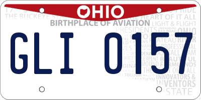 OH license plate GLI0157