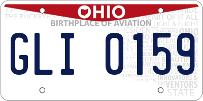 OH license plate GLI0159