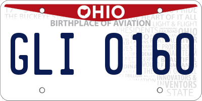 OH license plate GLI0160