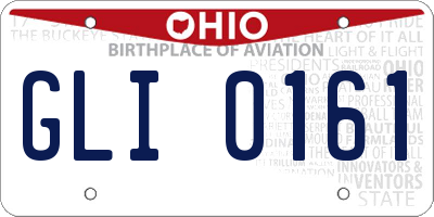 OH license plate GLI0161