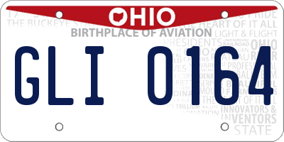 OH license plate GLI0164