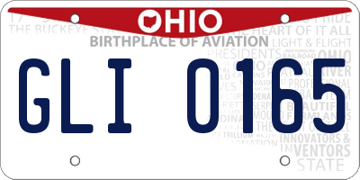 OH license plate GLI0165