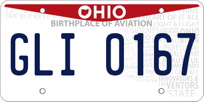 OH license plate GLI0167