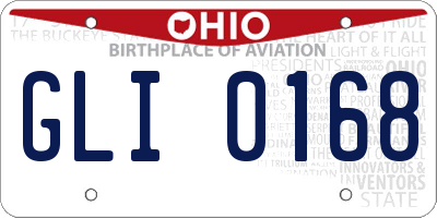 OH license plate GLI0168