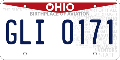 OH license plate GLI0171