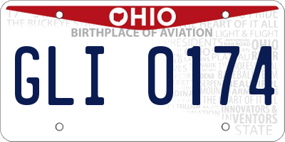OH license plate GLI0174