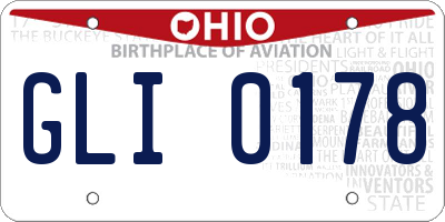 OH license plate GLI0178