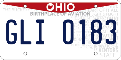 OH license plate GLI0183