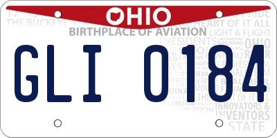 OH license plate GLI0184